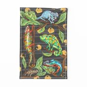 chameleon tea towel