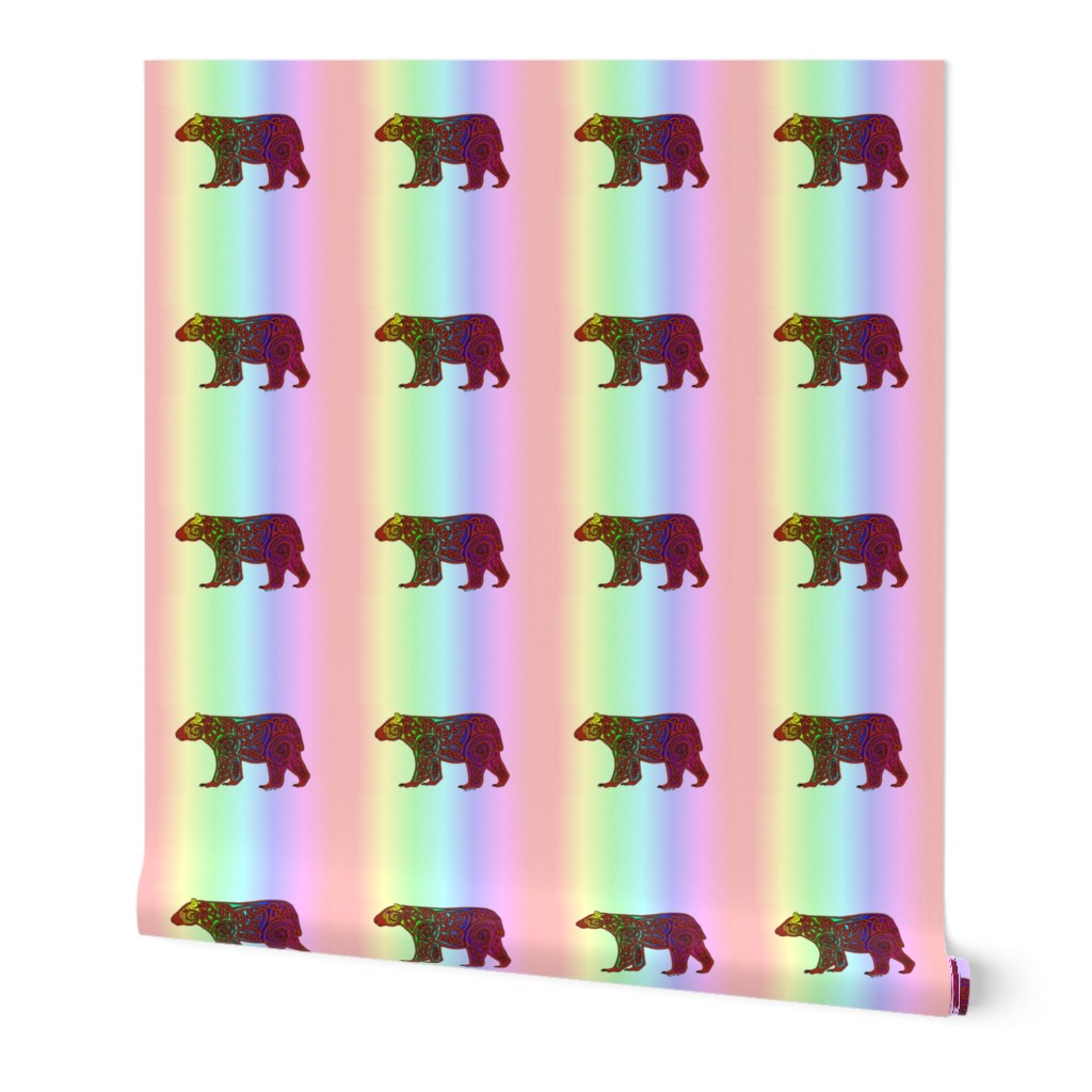 Celtic Rainbow Bear Square