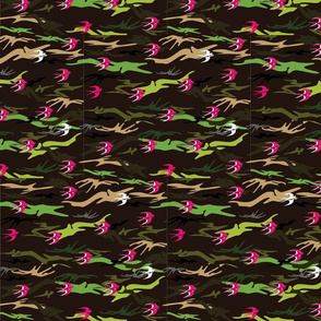 camouflage pattern with flying swallows