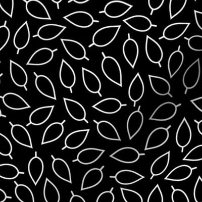 Black Modern Leaves