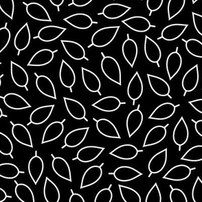 Black Modern Leaves