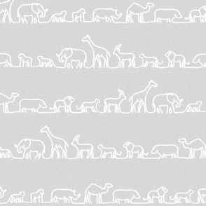 Safari Outlines on Grey