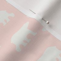 White bears on pink