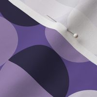 Mid-century modern retro circles grape purple