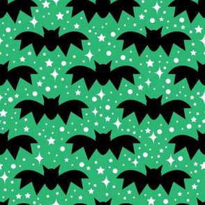 bats with sparkles on green