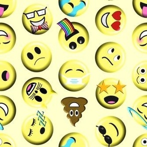 Emojis on yellow large scale