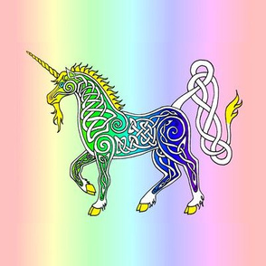 Celtic Rainbow Unicorn Square