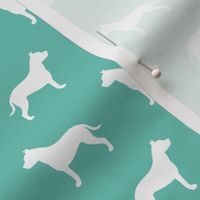 Pit Bull Turquoise Silhouette