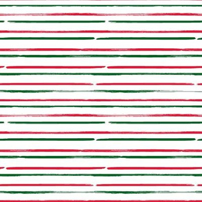 Red and Green Watercolor Stripes