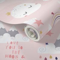 Love you to the moon and back - pink