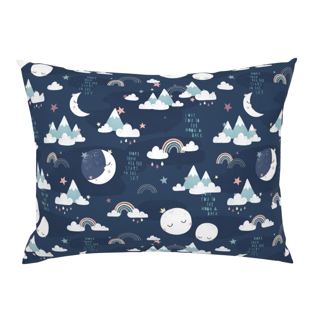 Love you to the moon and back - navy blue