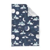 Love you to the moon and back - navy blue