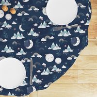 Love you to the moon and back - navy blue