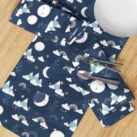 Love you to the moon and back - navy blue