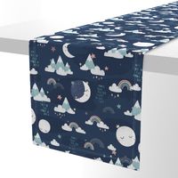 Love you to the moon and back - navy blue