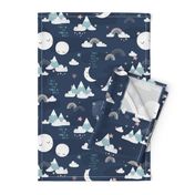 Love you to the moon and back - navy blue