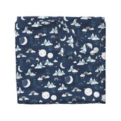 Love you to the moon and back - navy blue