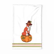 Tea Towel Thanksgiving Fox