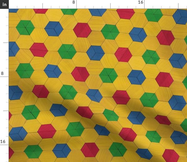 Yellow Hexagon Pattern Block