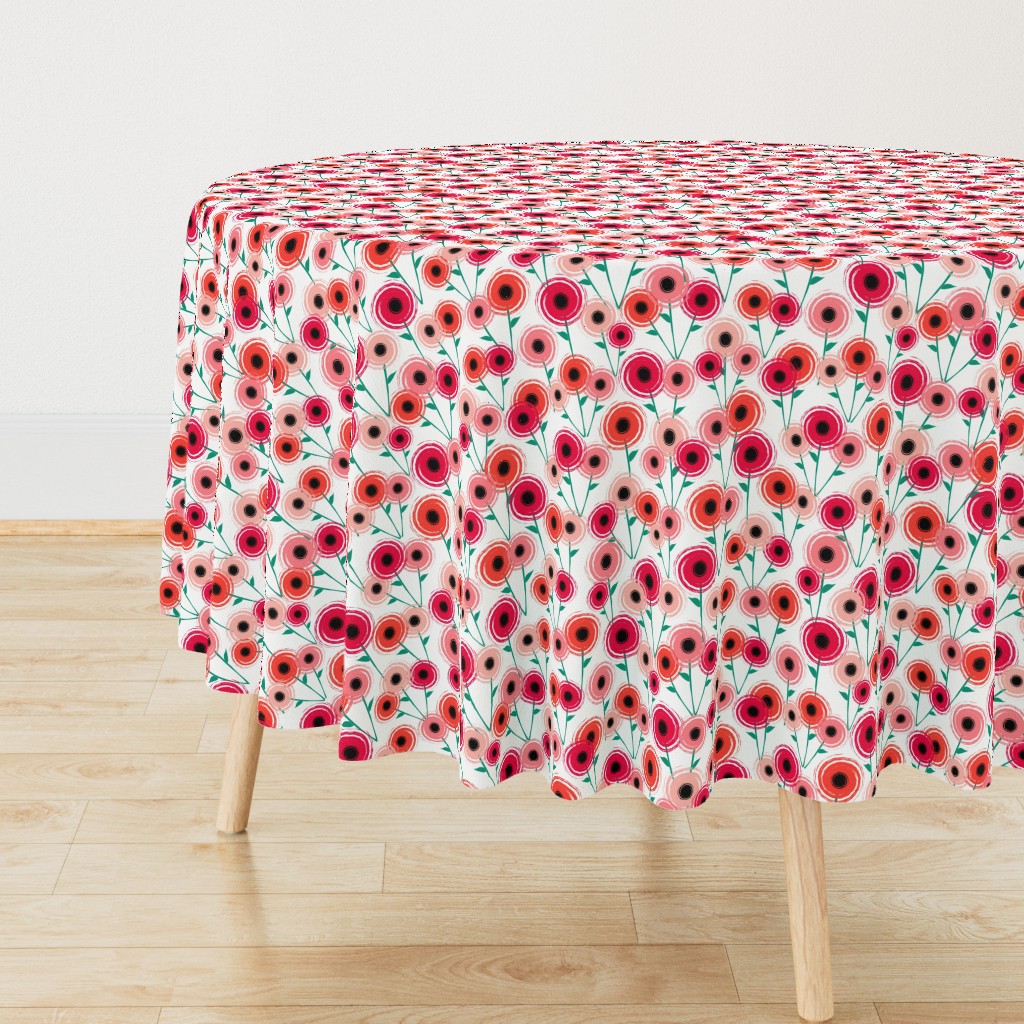 Mid Century Modern Poppy Flowers