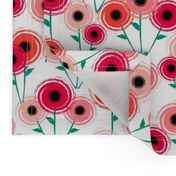 Mid Century Modern Poppy Flowers