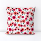 Mid Century Modern Poppy Flowers