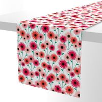 Mid Century Modern Poppy Flowers