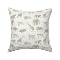 wild safari - beige - animals 