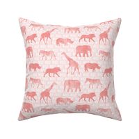 wild safari - pink - animals