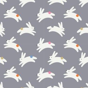 Rabbits on grey