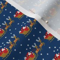 Christmas Santa on his sleigh with reindeer (mini)