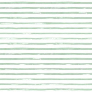 8" Green Watercolor Stripes