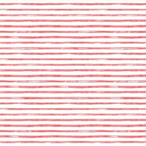 4" Red Watercolor Stripes