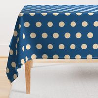 18-03s Jumbo Large Navy Tan Polka Dot _ Miss Chiff Designs 