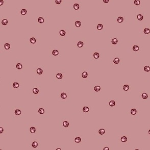 Painted Dots Scatter Red on Vintage Pink