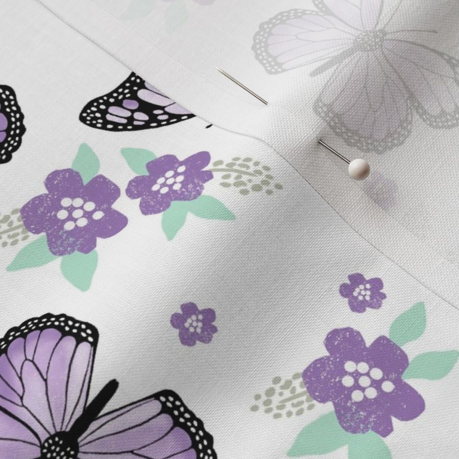 butterfly fabric // monarch butterflies | Spoonflower