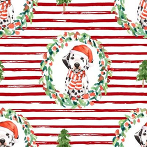 8" Best Friend Holiday Wreath - Red Stripes
