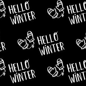 4" Hello Winter - Black