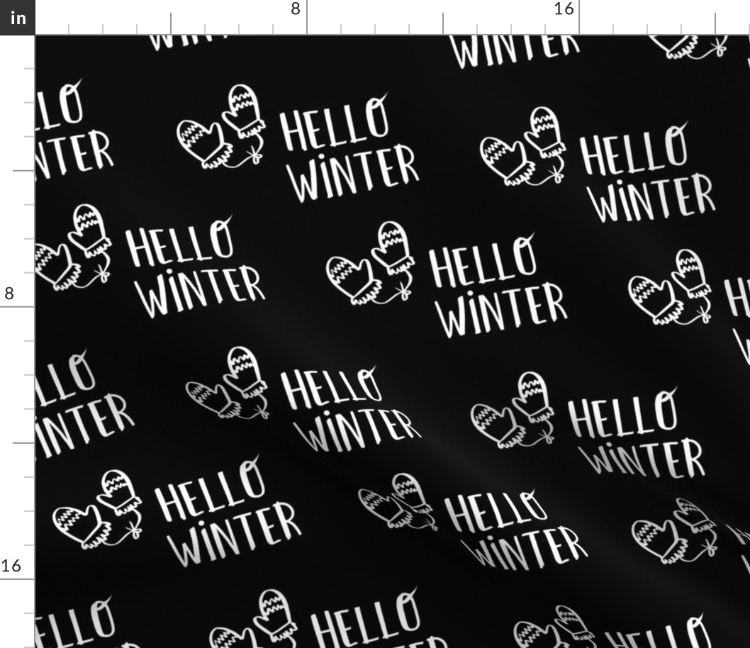 8" Hello Winter - Black