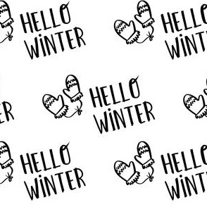 4" Hello Winter - White