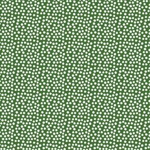 4" White Polka Dots - Apple Green Background