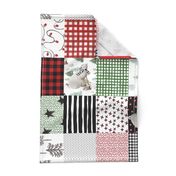 21" Winter Sleepy Bear Wholecloth Cheater Quilt - 90 Degrees