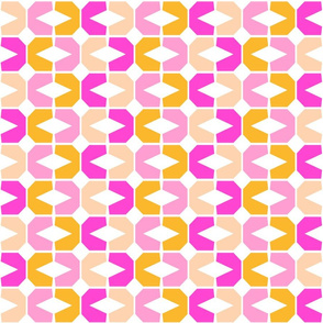 Abstract Geometric, large pinks