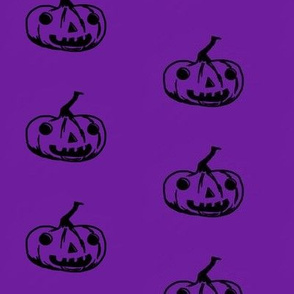 Jack o lantern pumpkin purple