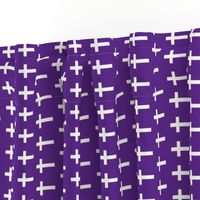 White Crosses on Deep Purple