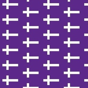 White Crosses on Deep Purple