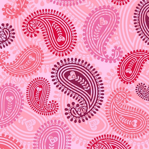 Paisley play pink hearts Wallpaper