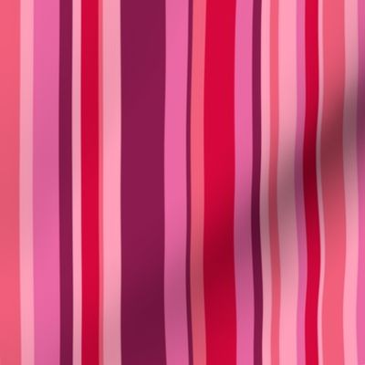 Retro stripes pink burgundy vertical mix