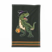 Tea Towel Dinosaur Witch Halloween