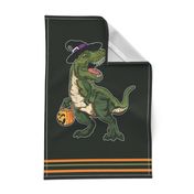 Tea Towel Dinosaur Witch Halloween